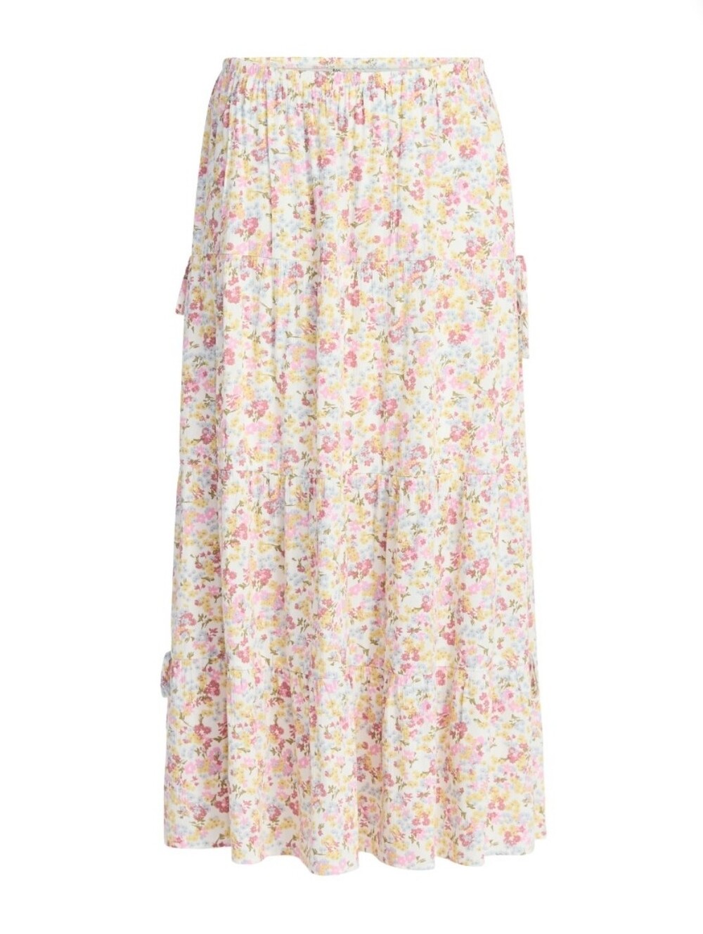 No Boundaries Side Tie Tiered Maxi Skirt, Women's and Women's